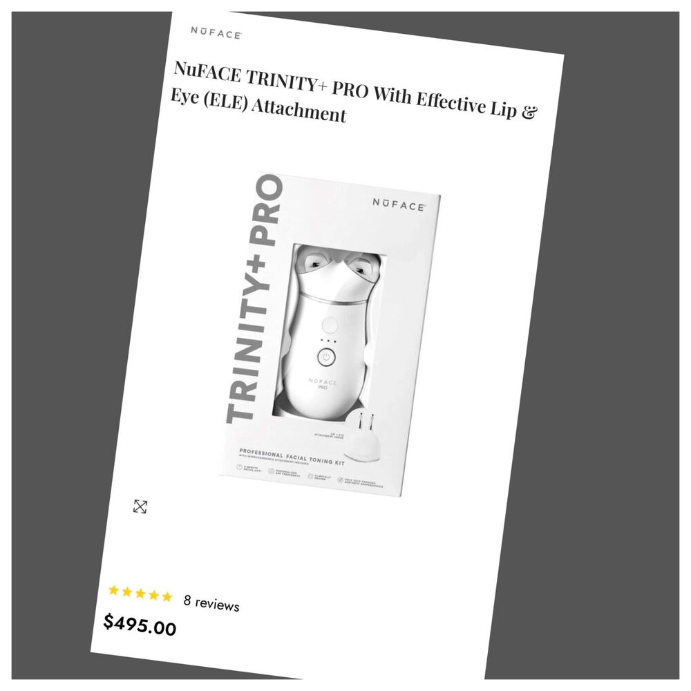 Nuface Trinity+ Pro w/Effective Lip & Eye Attachment, New/Factory Sealed - Picture 9 of 9